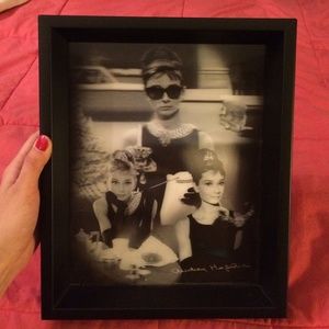 3D Audrey Hepburn picture w/ frame